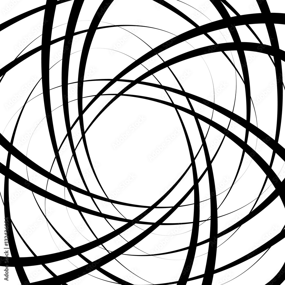 Poster tangled random curvy lines pattern, geometric element