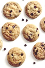 Homemade soft and chewy chocolate chip cookies