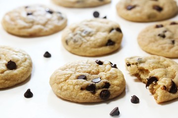 Homemade soft and chewy chocolate chip cookies