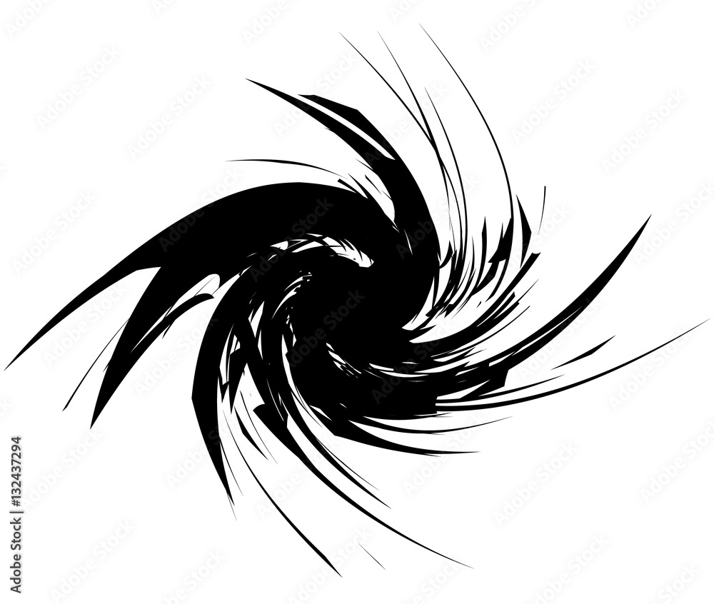 Poster element(s) with rotating distortion, spiral effect. abstract geo