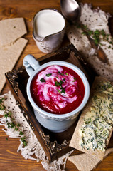 The thick beet soup