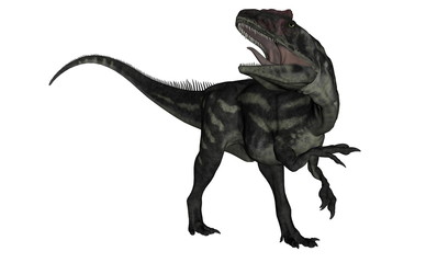 Allosaurus dinosaur roaring - 3D render