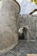 Medieval fortress tower and gate in Smartno village, Slovenia.