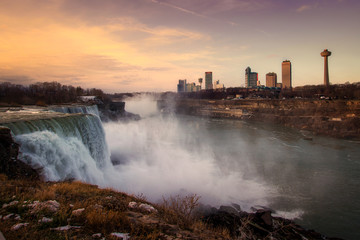Niagara Falls Winter Sunset