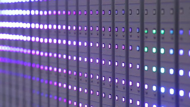 Electronic led panel, close-up