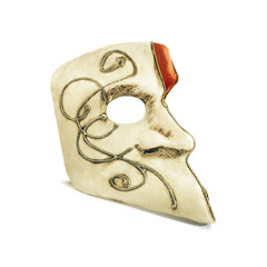 Venetian carnival mask isolated on white background