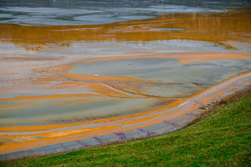 Fototapeta premium Water pollution of cooper mine