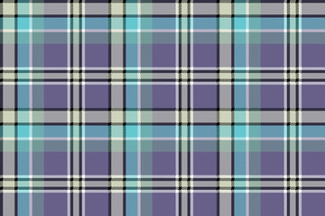 Blue gray check plaid pixeled seamless texture