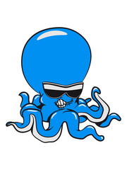 Squid oktopus cool evil dangerous sunglasses