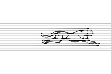 Fototapeta na wymiar Halftone Stripes Lines Bitmap Monochrome Retro Wallpaper Speed Run Cheetah