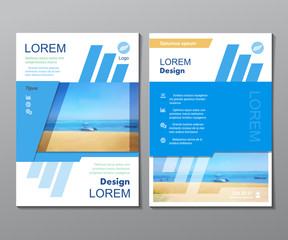 Business template design brochure, magazine, flyer, booklet. Modern poster magazine cover, abstract travel decoration layout