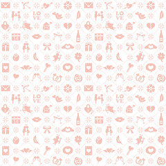 バレンタインデーのシームレスパターン背景素材