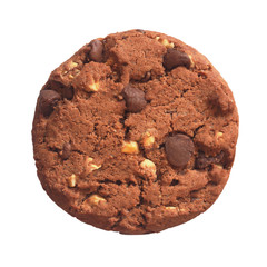Chocolate cookie with nuts