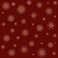 Seamless lace  pattern on red background