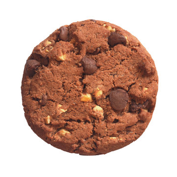 Chocolate cookie with nuts