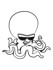 Squid oktopus cool evil dangerous sunglasses