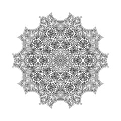 vector,  print  henna. mandala flower, coloring page, coloring book, white background,   decoration ethnic graphic