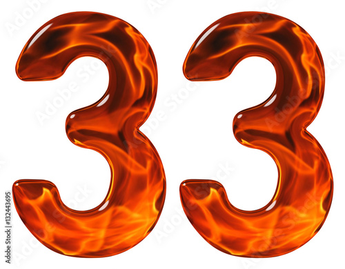 "33, thirty three, numeral, imitation glass and a blazing fire, i ...