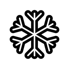 snowflake icon on white background