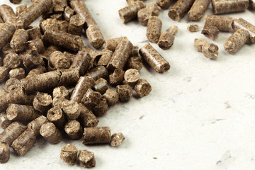 Energy. Pellets on the table