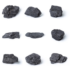 Natural wood charcoal collage