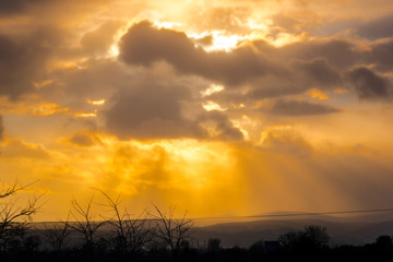 Fototapeta premium Dramatic sunset