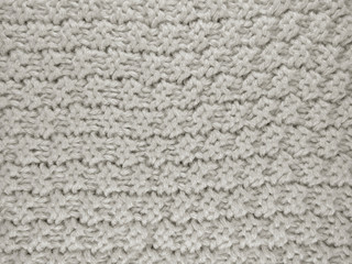 Knitted Wool Background - White