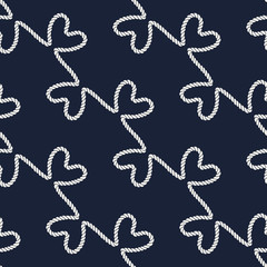 Seamless nautical romantic rope pattern