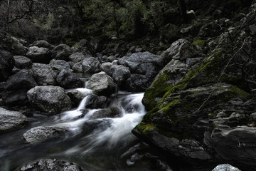 Fototapeta premium Riverbed with waterfall