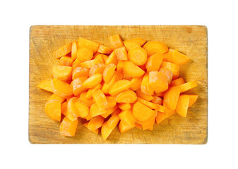 heap of chopped carrots