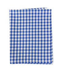 blue checkered napkin