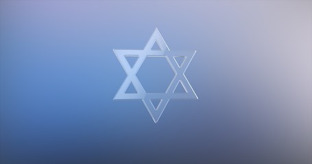 Star of David Glass 3d Icon