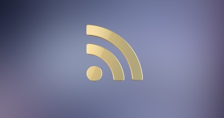 RSS Gold 3d Icon