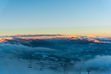 Obraz premium Winter sunset