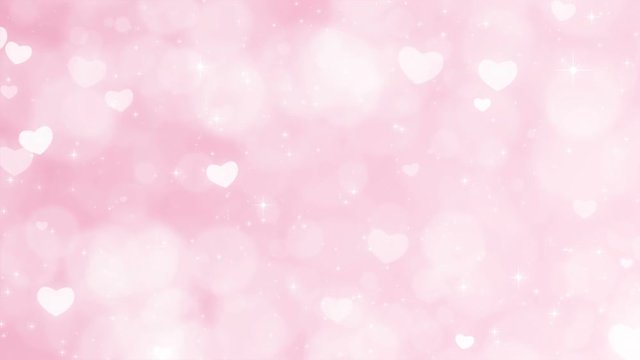Mothers Day background with particles, sparkles and hearts. Computer generated seamless loop video.