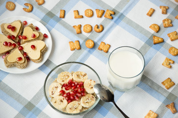 mother's day greeting. mom I love you phrase laid of coocies