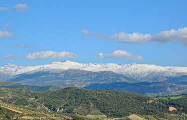 Fototapeta na wymiar Spanish mountains Sierra Nevada in spring
