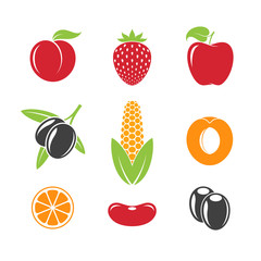 Abstract fruit and vegetables