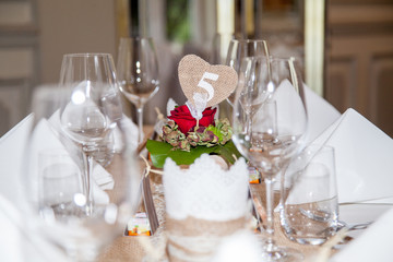 Tischdekoration Hochzeit