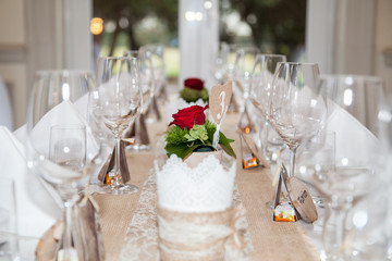 Tischdekoration Hochzeit