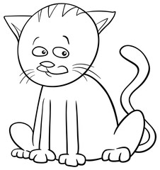 cat character coloring page
