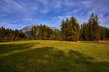 Autumn in the alps, Austria around the village Sillian