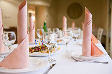 wedding banquet in a restaurant - wedding decorations