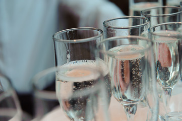 Glasses with champagne