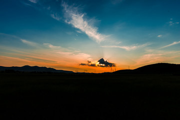 Fototapeta na wymiar Amazing sunset clouds