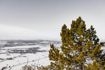 view of winter landscape from peak
