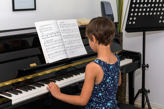 Girl playing the piano