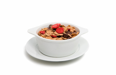 cereal with strawberries