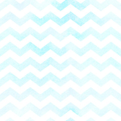 Seamless watercolor chevron pattern in blue. Seamless pattern.