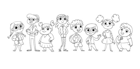 Cute variety of children